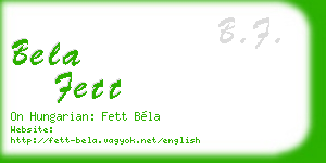 bela fett business card